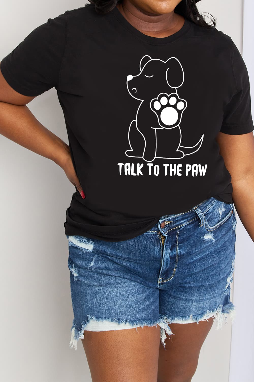 TALK TO THE PAW Graphic Cotton Tee
