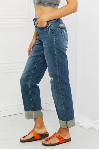 Judy Blue Michelle Straight Dad Jeans