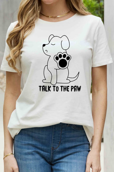 TALK TO THE PAW Graphic Cotton Tee