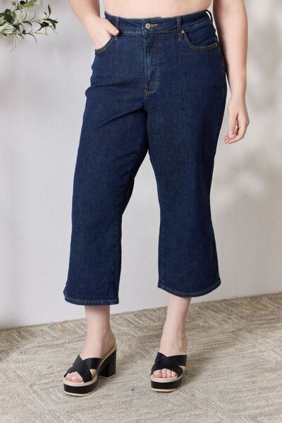 Judy Blue High Waist Cropped Wide Leg Jeans
