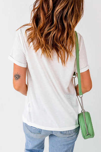 Cup Star Graphic Round Neck Tee