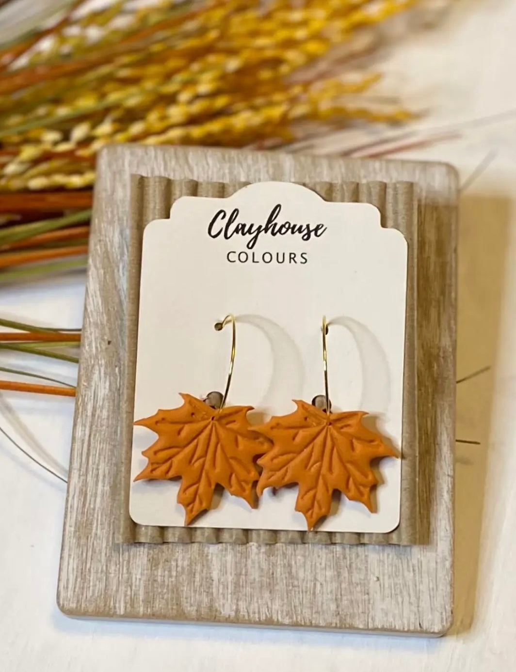 Leaf Clay Earrings